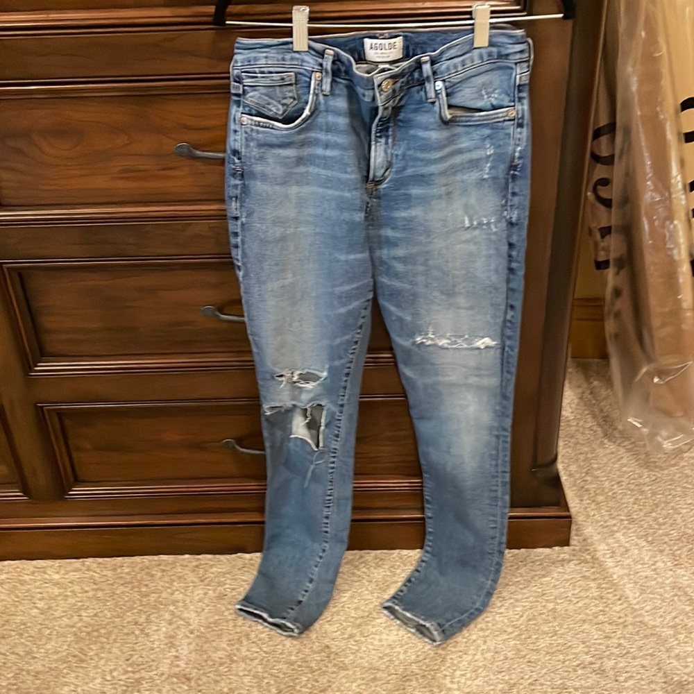 Agolde denim distressed